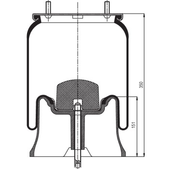 Air Spring Assembly - SAF Intra Disc 300 Dia. / Trailer